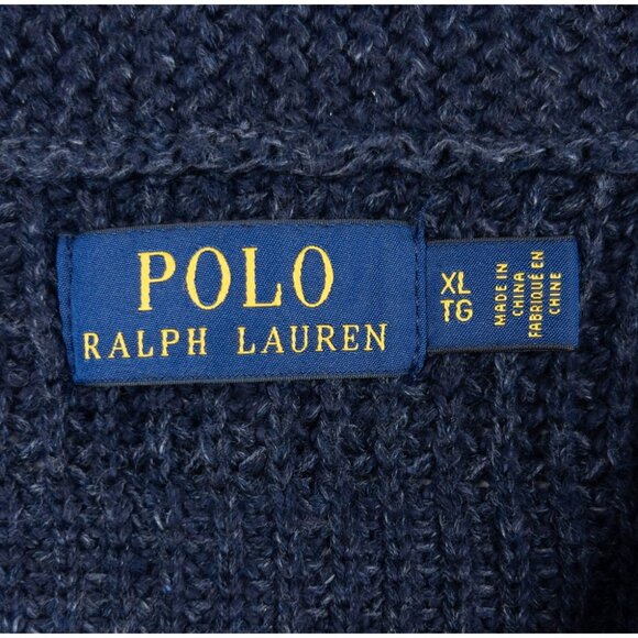 Polo by Ralph Lauren Navy Blue Cardigan Sweater - Picture 2 of 12